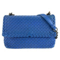 Bottega Veneta Intrecciato Olympia Blue Chain Shoulder Bag