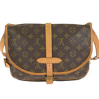 Louis Vuitton Monogram Saumur 30 Brown Gold Leather — view 2