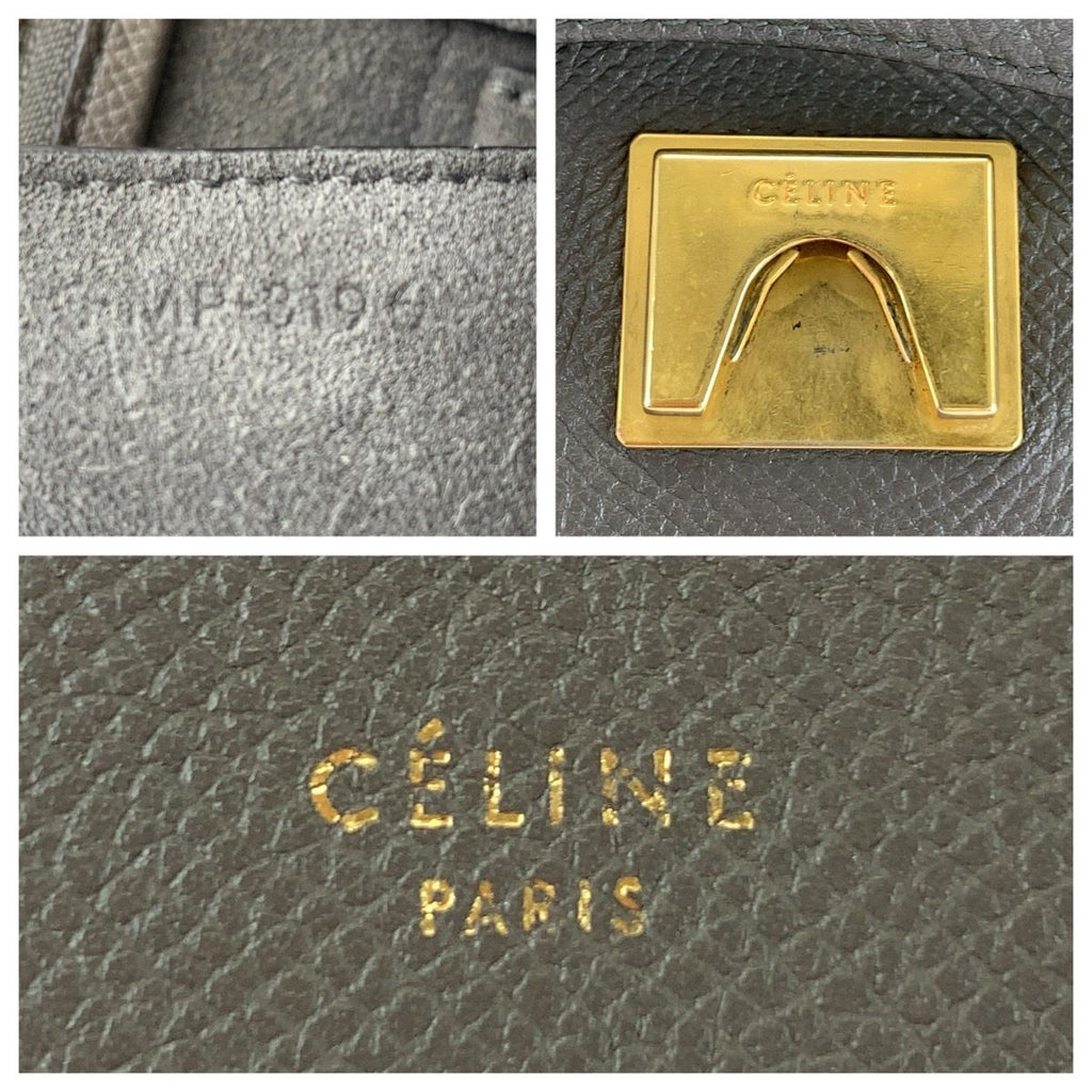 Celine Belt Bag Gray Gold Leather 2-Way — view 4