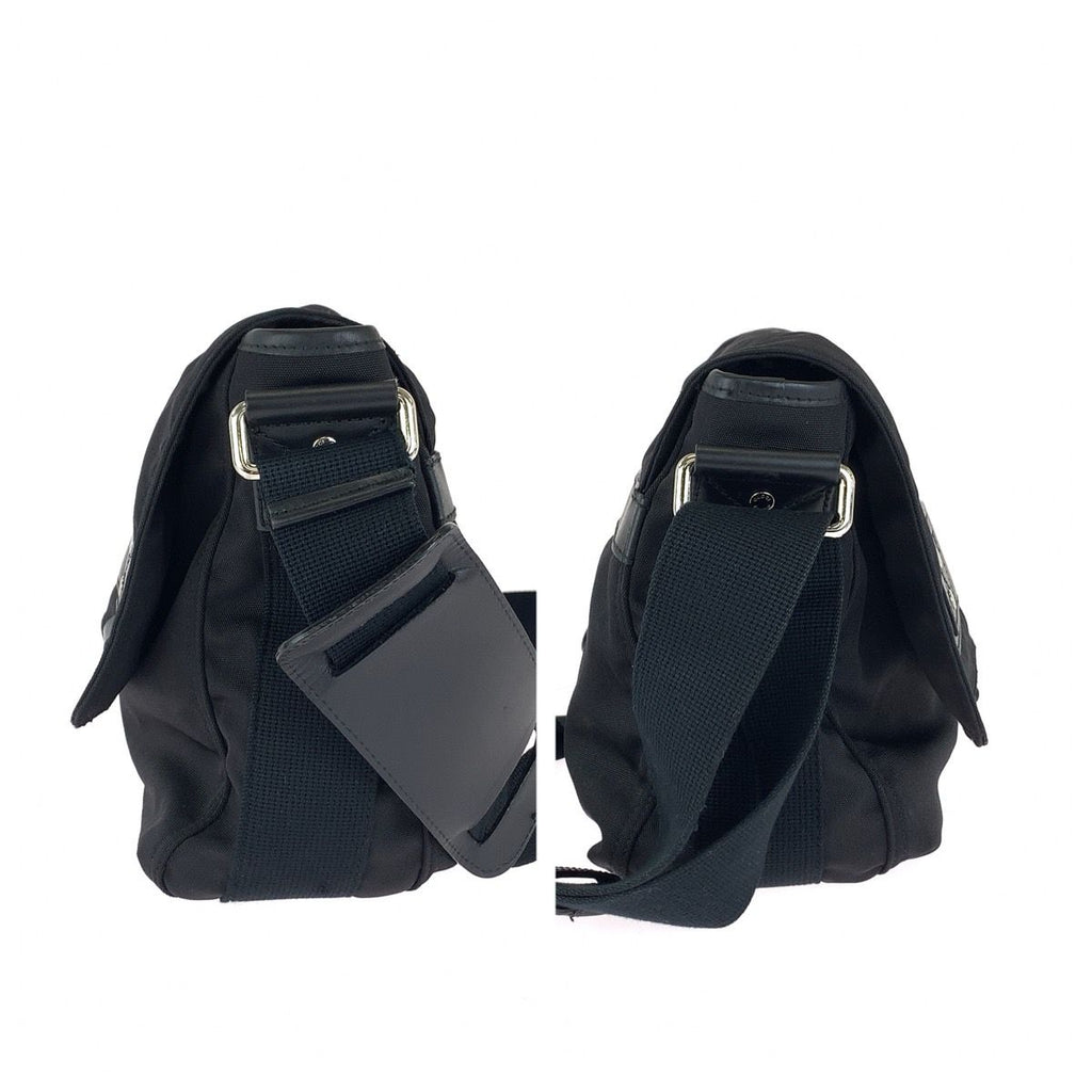 Gucci Sherry Line Black Silver Nylon Leather Shoulder Bag — view 8