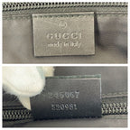 Gucci Sherry Line Black Silver Nylon Leather Shoulder Bag — view 4
