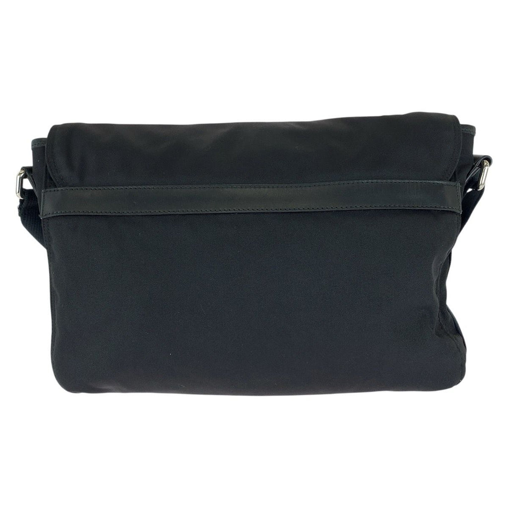 Gucci Sherry Line Black Silver Nylon Leather Shoulder Bag — view 2