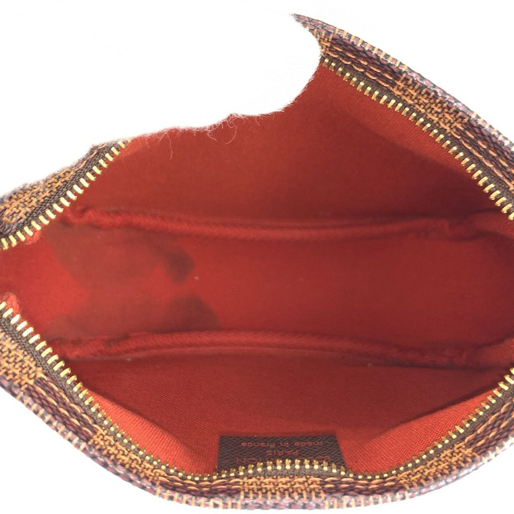 Louis Vuitton Damier Trousse Makeup Brown Handbag Pouch — view 8