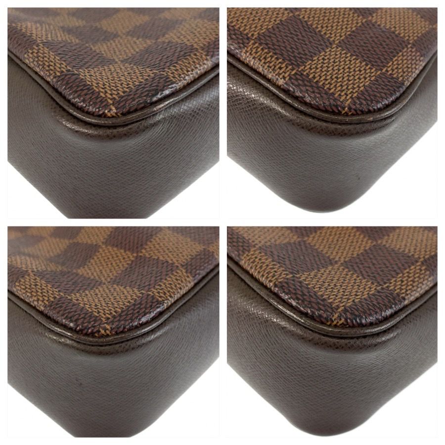 Louis Vuitton Damier Trousse Makeup Brown Handbag Pouch — view 3