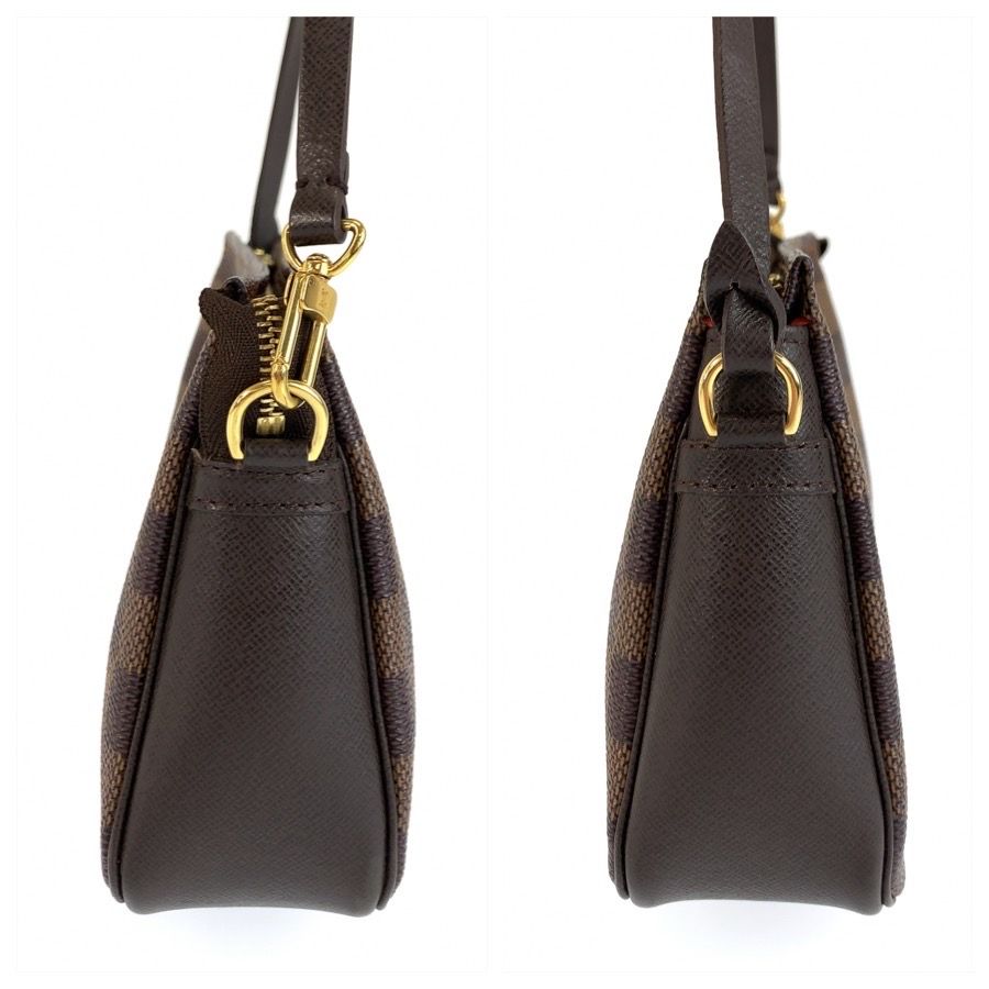 Louis Vuitton Damier Trousse Makeup Brown Handbag Pouch — view 7