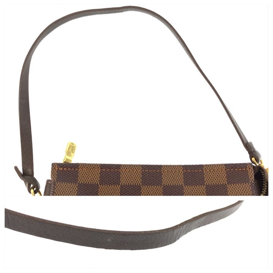 Louis Vuitton Damier Trousse Makeup Brown Handbag Pouch — view 5