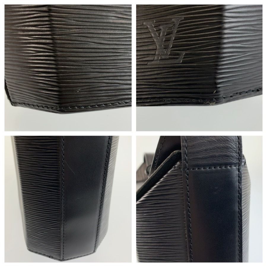 Louis Vuitton Epi Sac Saw Black Leather Shoulder Bag — view 6