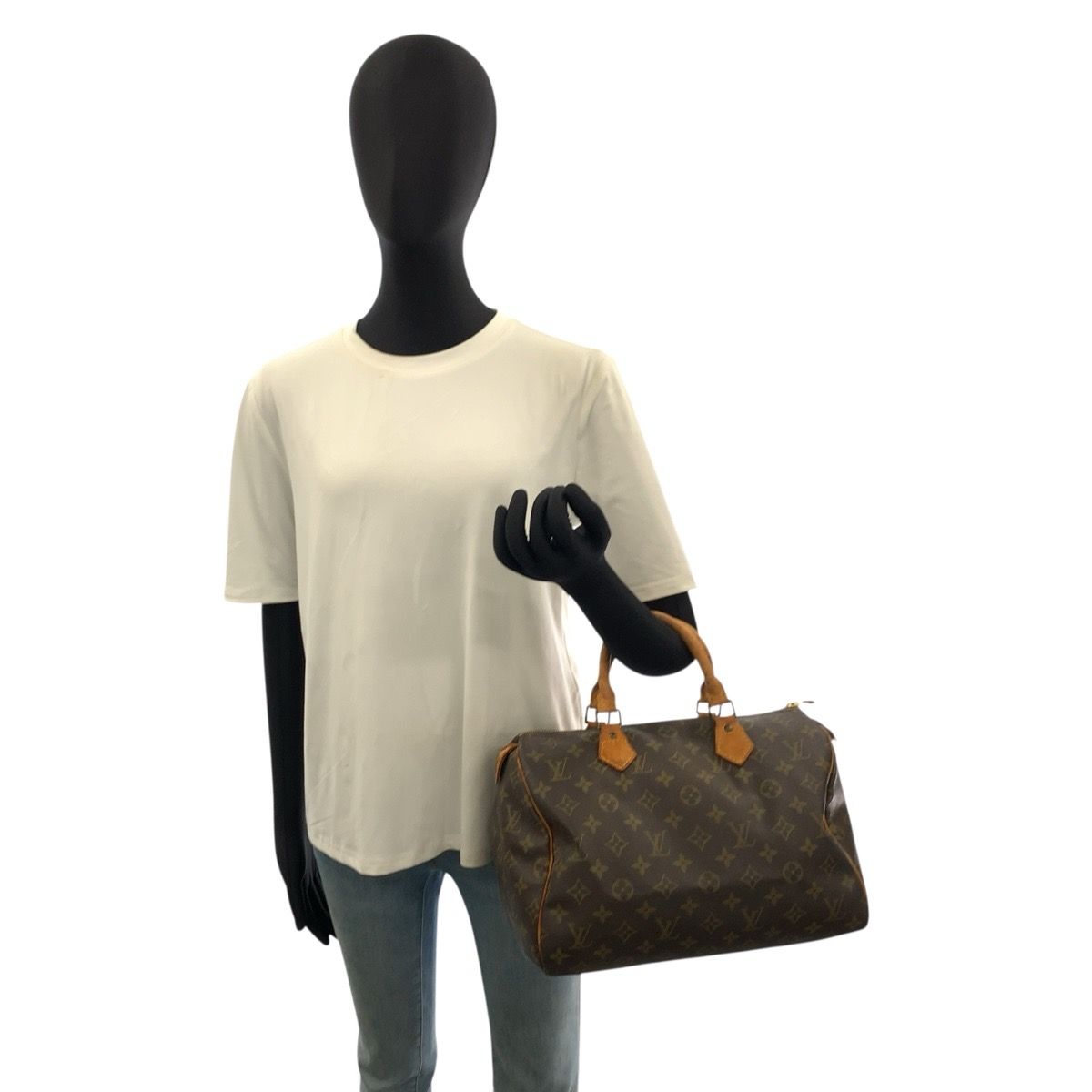 Louis Vuitton Monogram Speedy 30 Brown Mini Boston Bag — view 7
