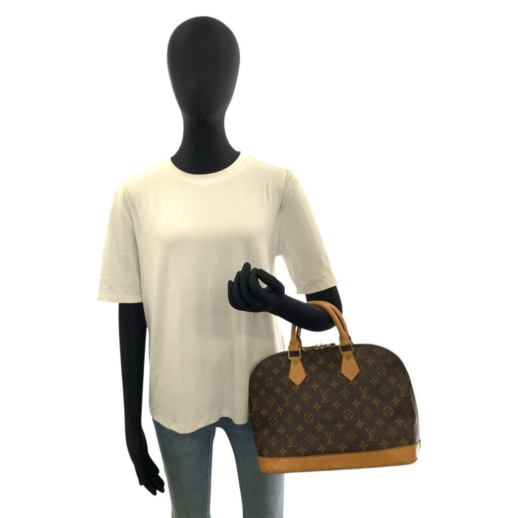 Louis Vuitton Monogram Alma Brown Gold Leather Handbag — view 6