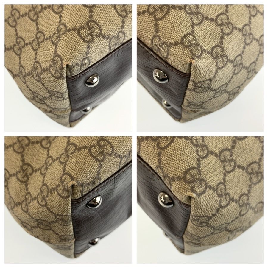 Gucci Brown GG Supreme Canvas Tote Shoulder Bag — view 4