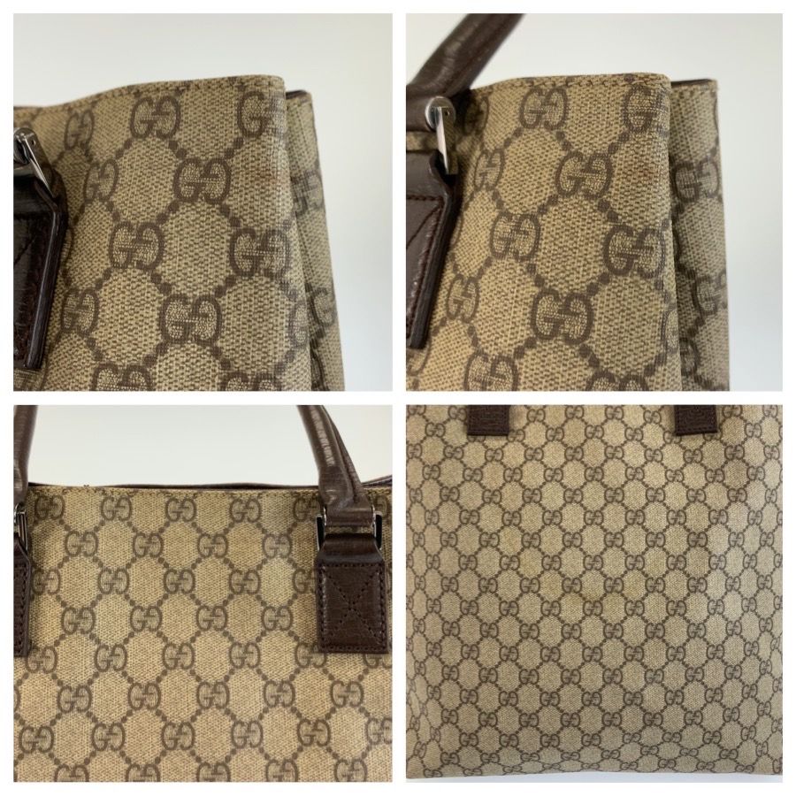 Gucci Brown GG Supreme Canvas Tote Shoulder Bag — view 5