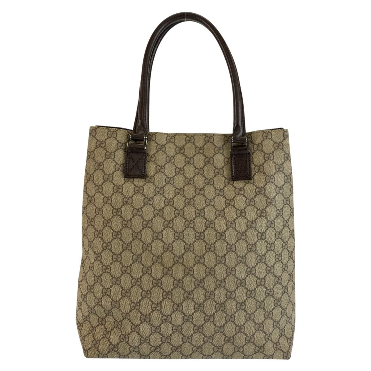 Gucci Brown GG Supreme Canvas Tote Shoulder Bag — view 2