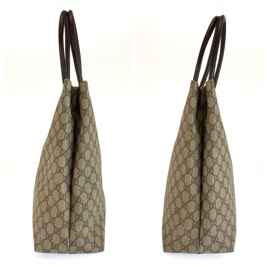 Gucci Brown GG Supreme Canvas Tote Shoulder Bag — view 7