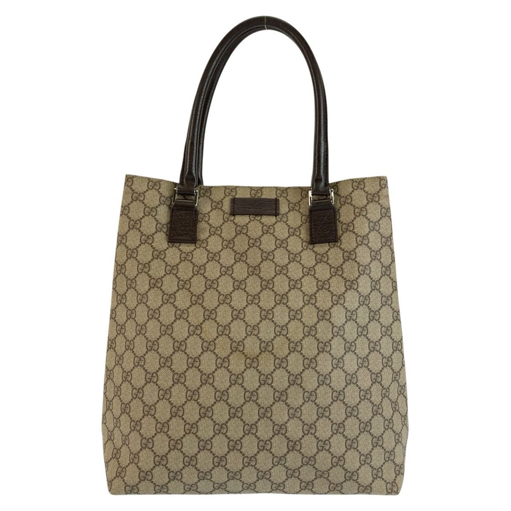 Gucci Brown GG Supreme Canvas Tote Shoulder Bag