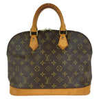 Louis Vuitton Monogram Alma Brown Gold Leather Handbag