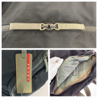 Prada Sports Line 2-Way Black Silver Nylon Boston Bag — view 6
