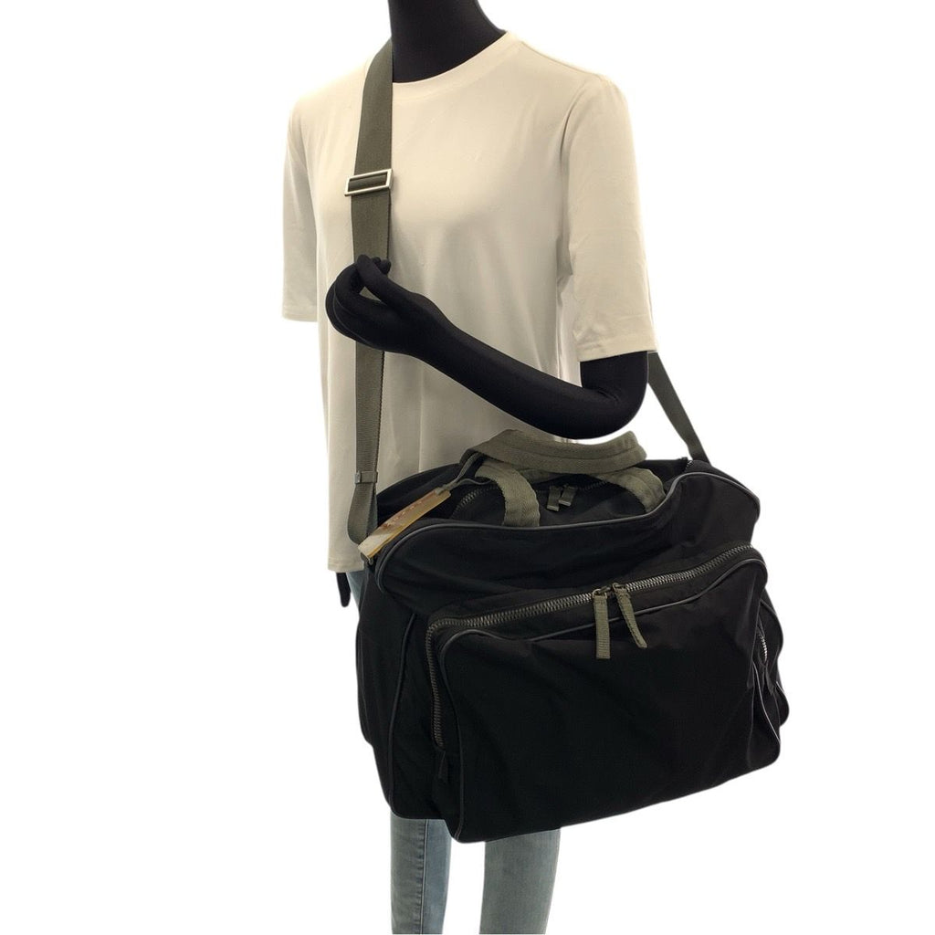 Prada Sports Line 2-Way Black Silver Nylon Boston Bag — view 7