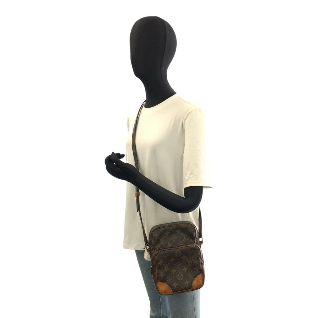 Louis Vuitton Monogram Amazon Brown Gold Shoulder Bag Pochette — view 7