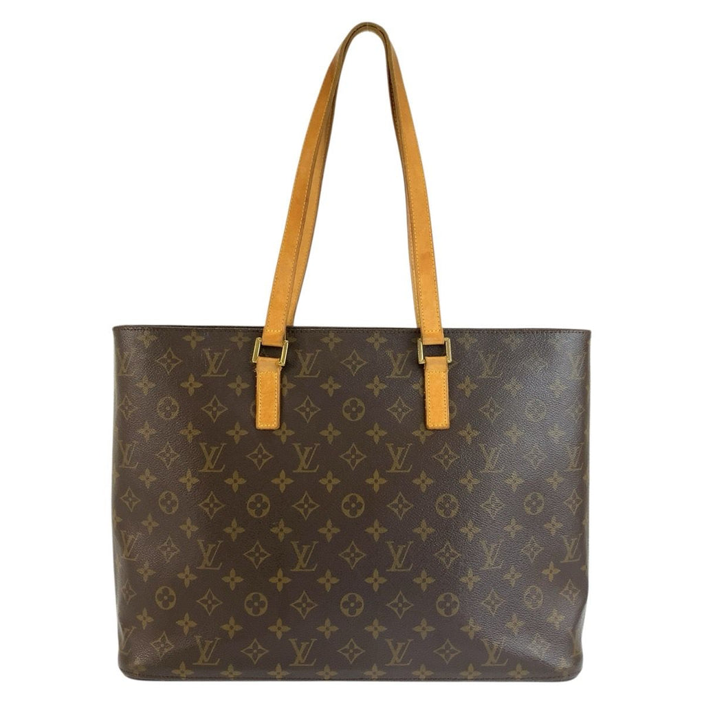 Louis Vuitton Monogram Luco Brown Gold Tote Shoulder Bag