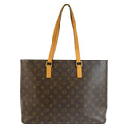 Louis Vuitton Monogram Luco Brown Gold Tote Shoulder Bag