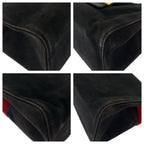 Fendi Vintage Mamma Black Gold Suede Handbag — view 3