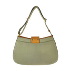 Dior Vintage Street Chic Khaki Brown Canvas Leather Shoulder Bag — view 2