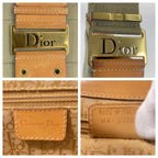 Dior Vintage Street Chic Khaki Brown Canvas Leather Shoulder Bag — view 4