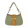 Dior Vintage Street Chic Khaki Brown Canvas Leather Shoulder Bag
