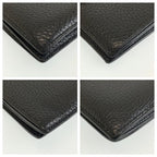 Hermes Jura Black Leather Fold Wallet Compact — view 8