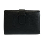 Hermes Jura Black Leather Fold Wallet Compact