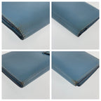 Hermes Bearn Blue Jean Light Gold Veau Epsom Trifold Wallet — view 5