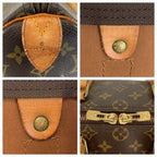 Louis Vuitton Monogram Keepall 45 Brown Gold Leather Boston Bag — view 3