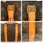 Louis Vuitton Monogram Keepall 45 Brown Gold Leather Boston Bag — view 5