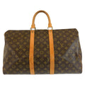 Louis Vuitton Monogram Keepall 45 Brown Gold Leather Boston Bag