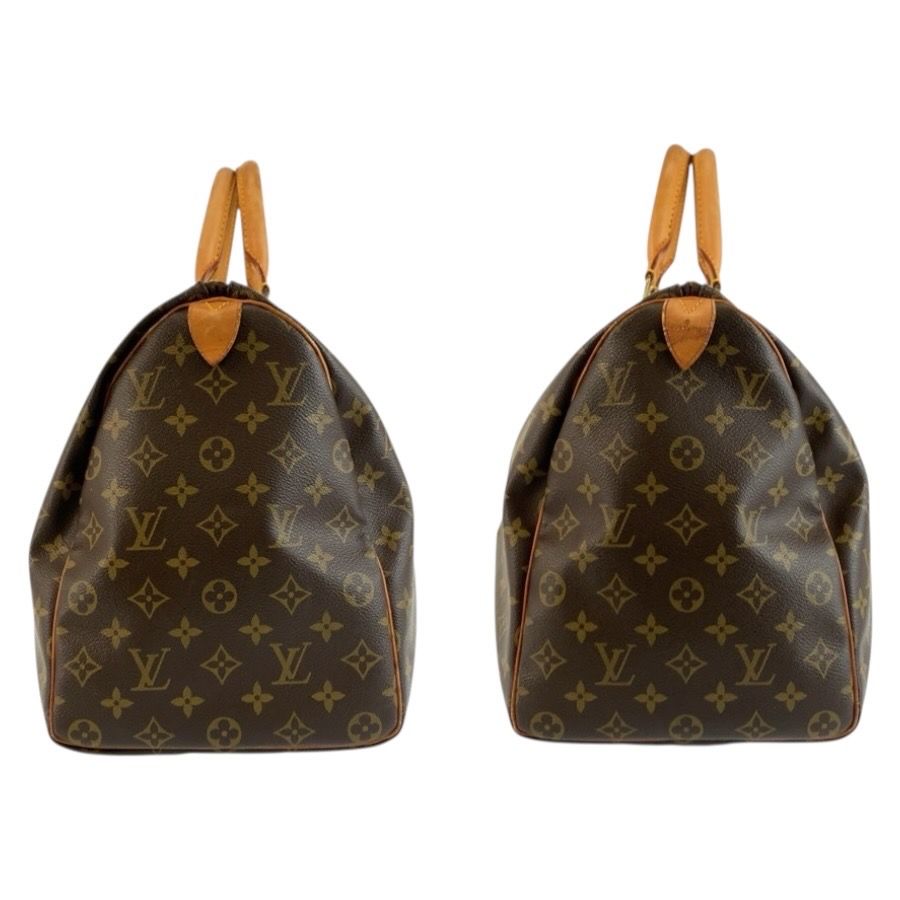 Louis Vuitton Monogram Keepall 45 Brown Gold Leather Boston Bag — view 8