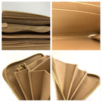 Prada Saffiano Beige Gold Leather Wallet — view 6