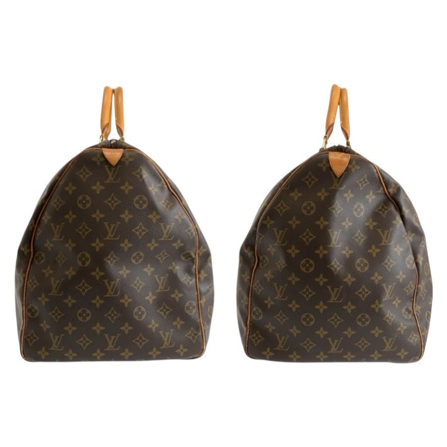 Louis Vuitton Monogram Keepall 60 Brown Gold Leather Boston Bag — view 8