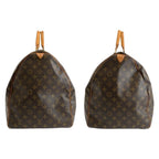 Louis Vuitton Monogram Keepall 60 Brown Gold Leather Boston Bag — view 8