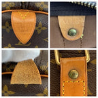 Louis Vuitton Monogram Keepall 60 Brown Gold Leather Boston Bag — view 3