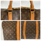Louis Vuitton Monogram Keepall 50 Brown Gold Leather Boston Bag — view 5