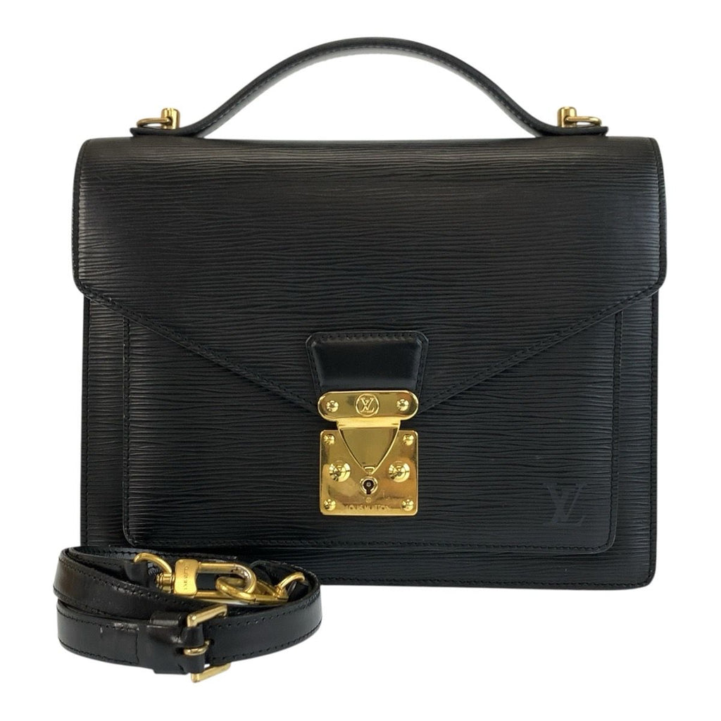Louis Vuitton Epi Monceau Black Gold 2-Way Shoulder Bag