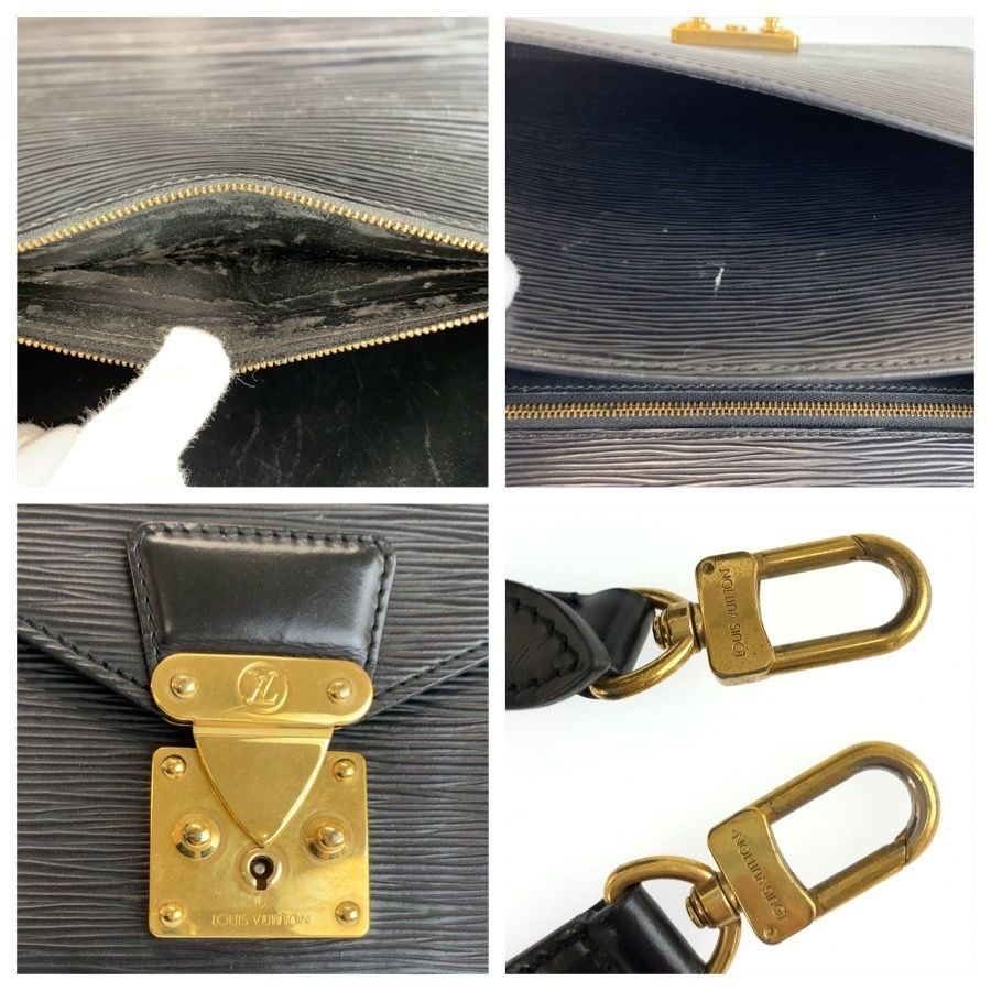 Louis Vuitton Epi Monceau Black Gold 2-Way Shoulder Bag — view 5