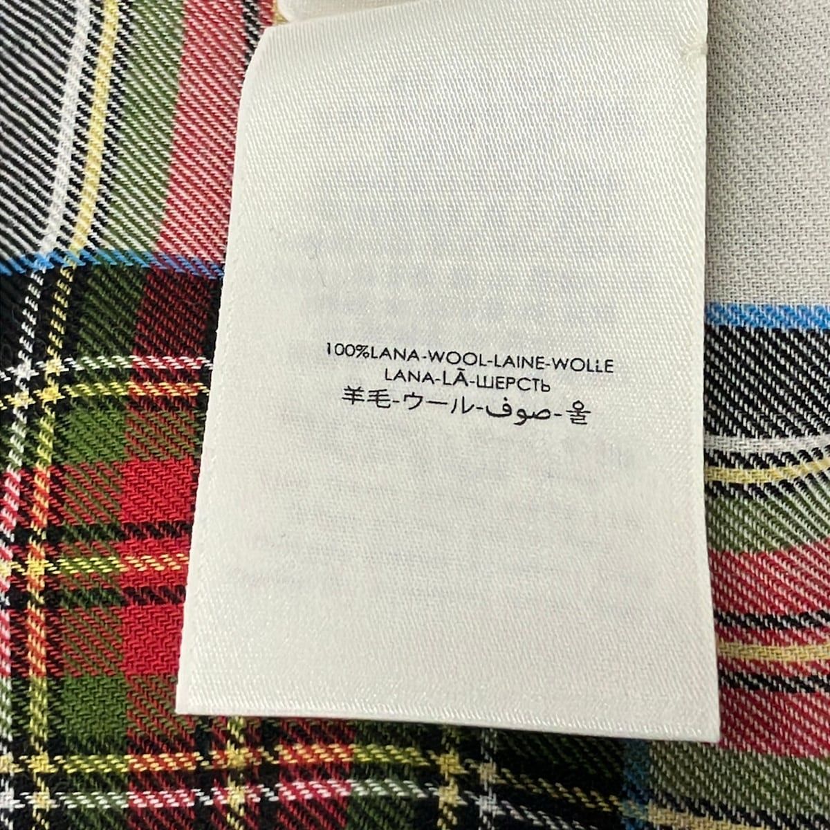 Gucci Shawl Red Ivory Black Plaid Wool Scarf — view 3