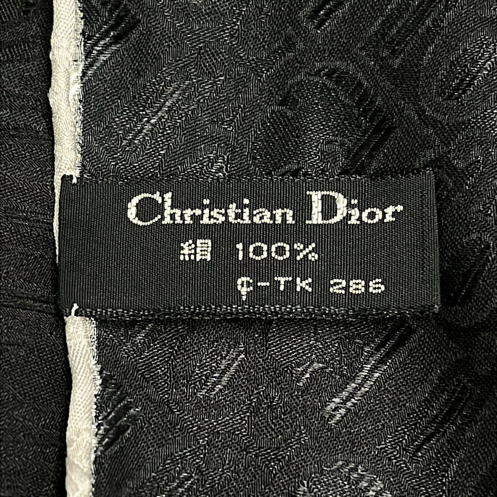 Dior Scarf Black White Logo Glam — view 2