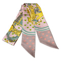 Hermes Scarf Twilly Light Pink Light Green Multi Ribbon