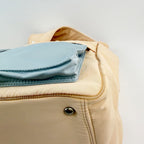 Chanel Sports Line CC Logo Multi Pocket Shoulder Bag Nylon Beige Light Blue — view 7
