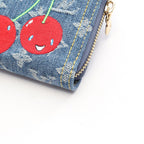 Louis Vuitton Round Wallet Takashi Murakami Zippy Monogram Cherry Denim Blue — view 7