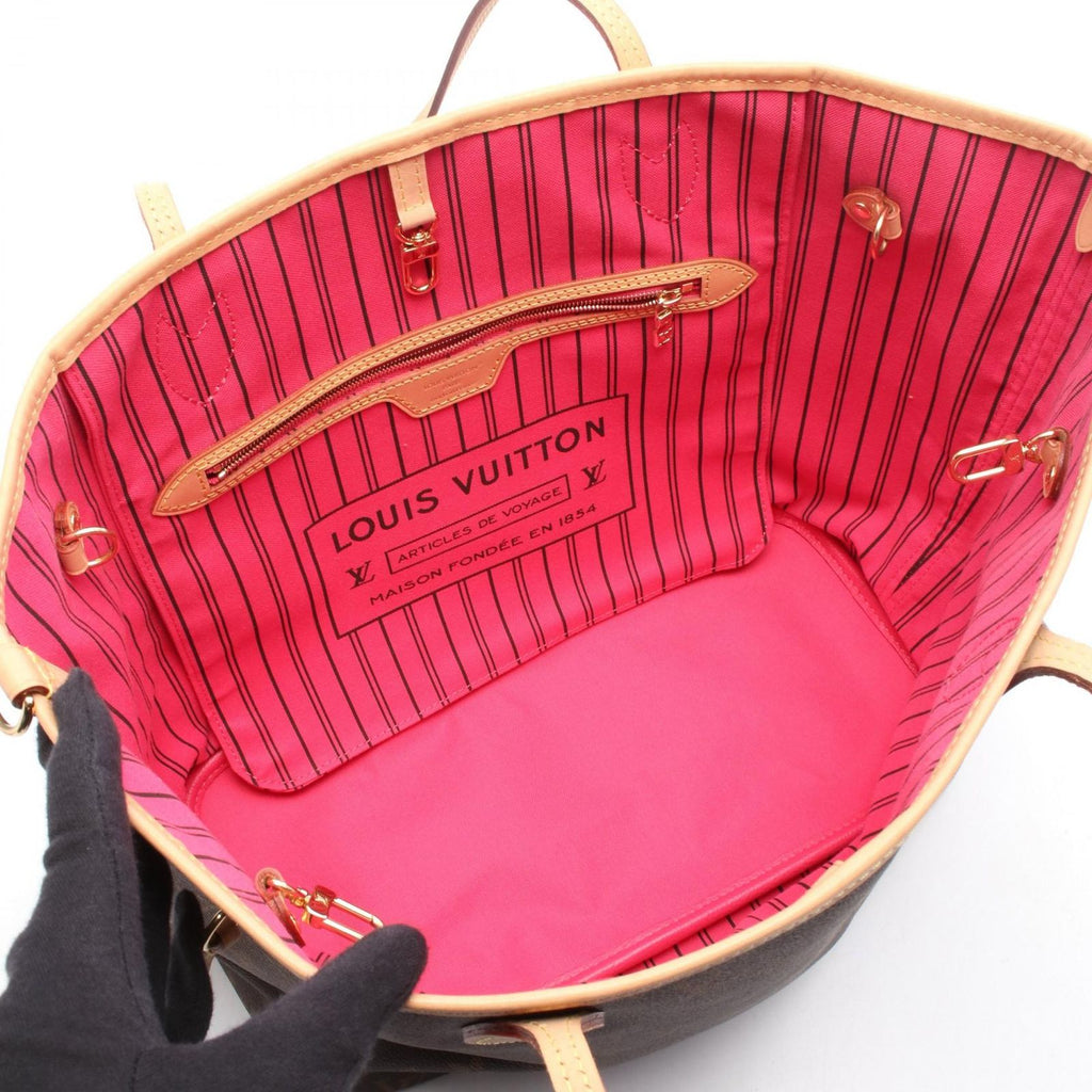Louis Vuitton Tote Bag Neverfull Inside Out MM Monogram Rose Pondicherry 2-Way — view 3
