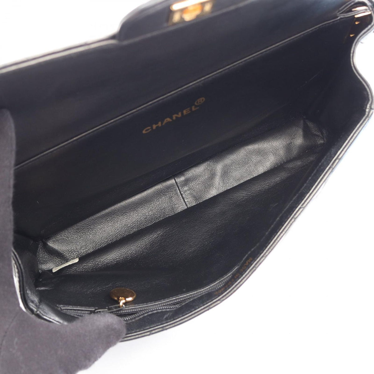 Chanel Handbag Quilted Face Black Lambskin Double — view 3