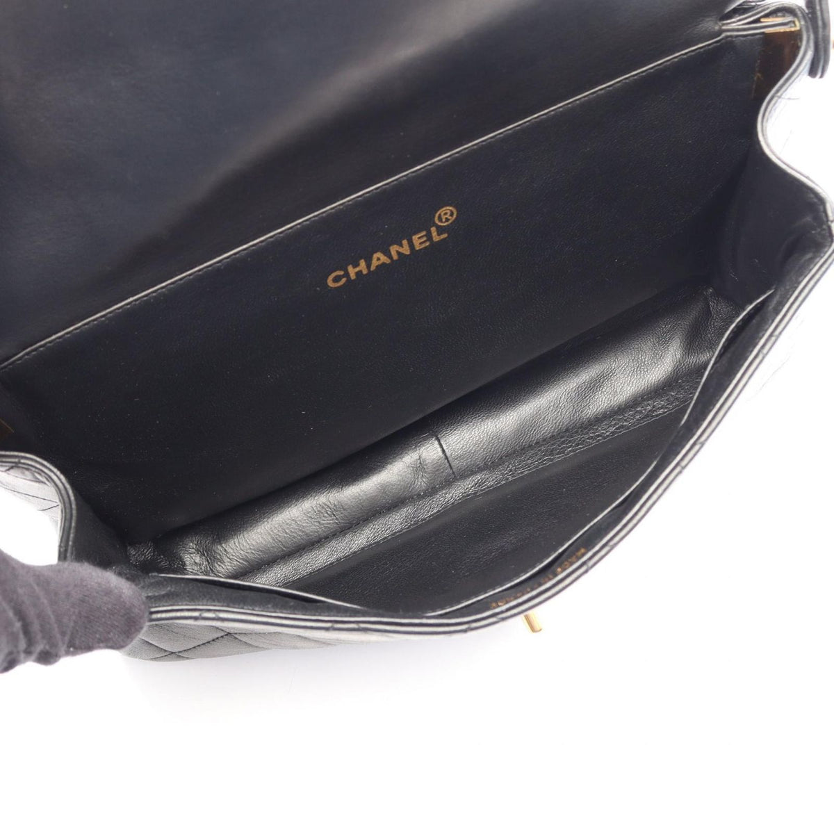 Chanel Handbag Quilted Face Black Lambskin Double — view 4